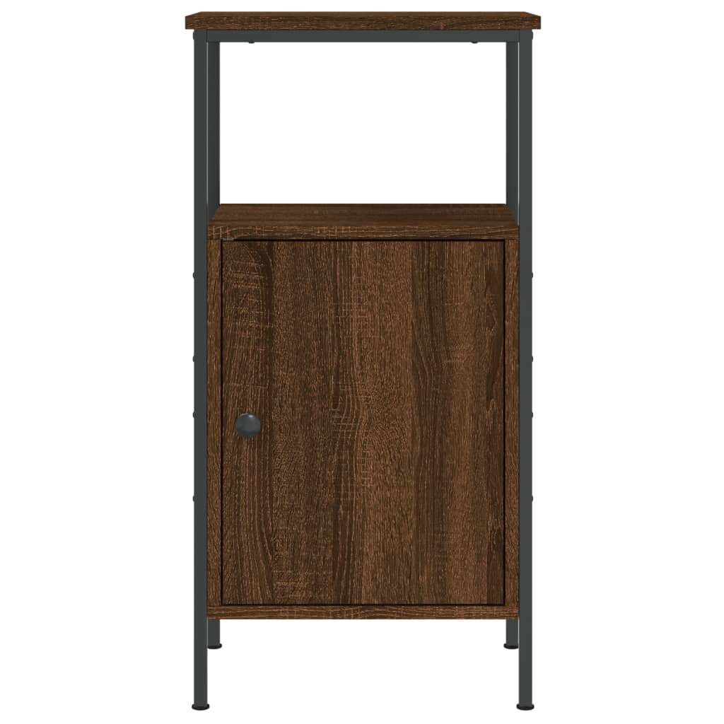 vidaXL Szafka nocna, brązowy dąb, 41x31x80 cm, materiał drewnopochodny
