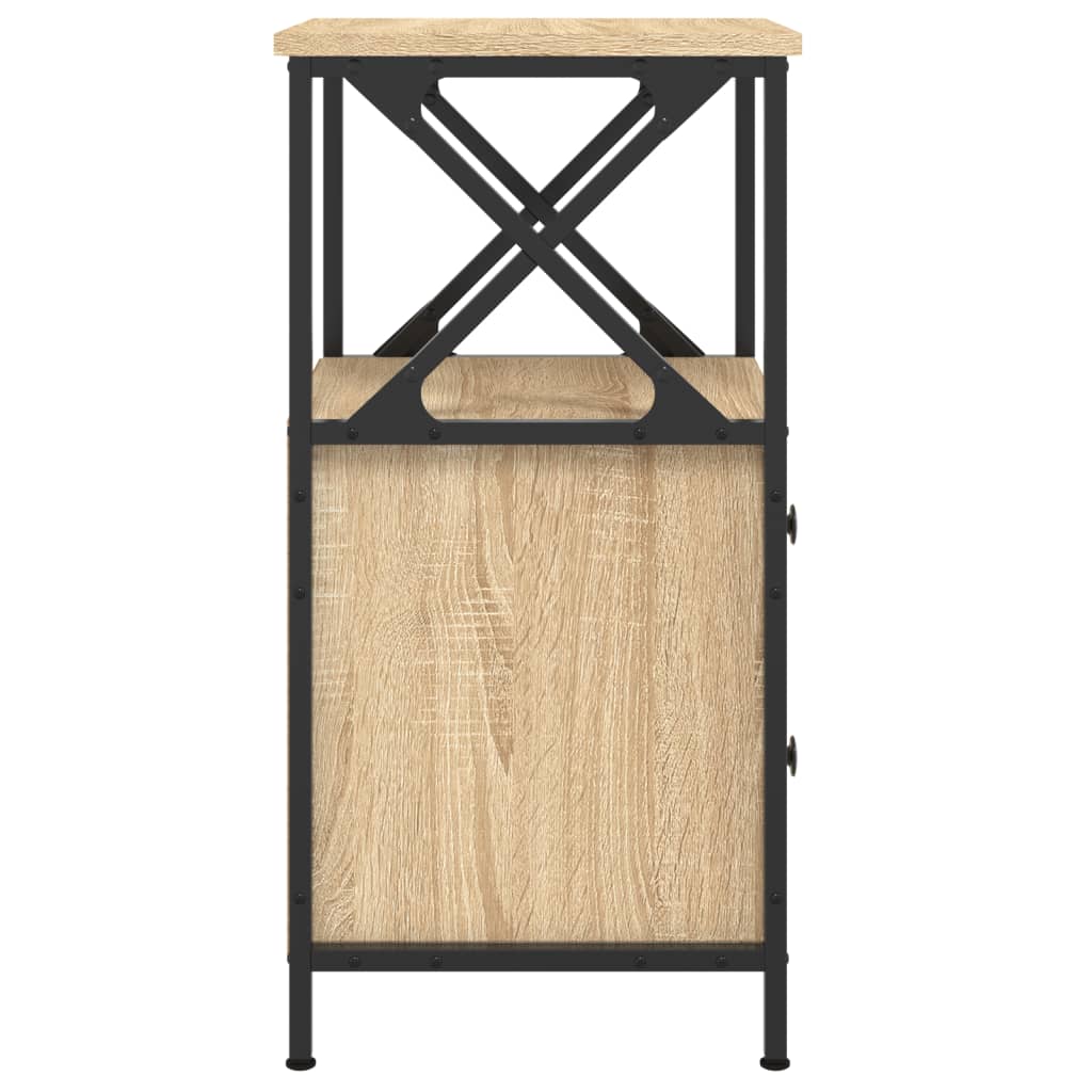 vidaXL Szafka nocna, dąb sonoma, 34x35,5x70cm, materiał drewnopochodny