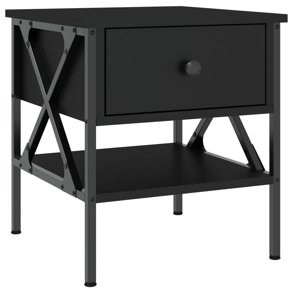 vidaXL Stoliki nocne, 2 szt., czarne, 40x42x45 cm
