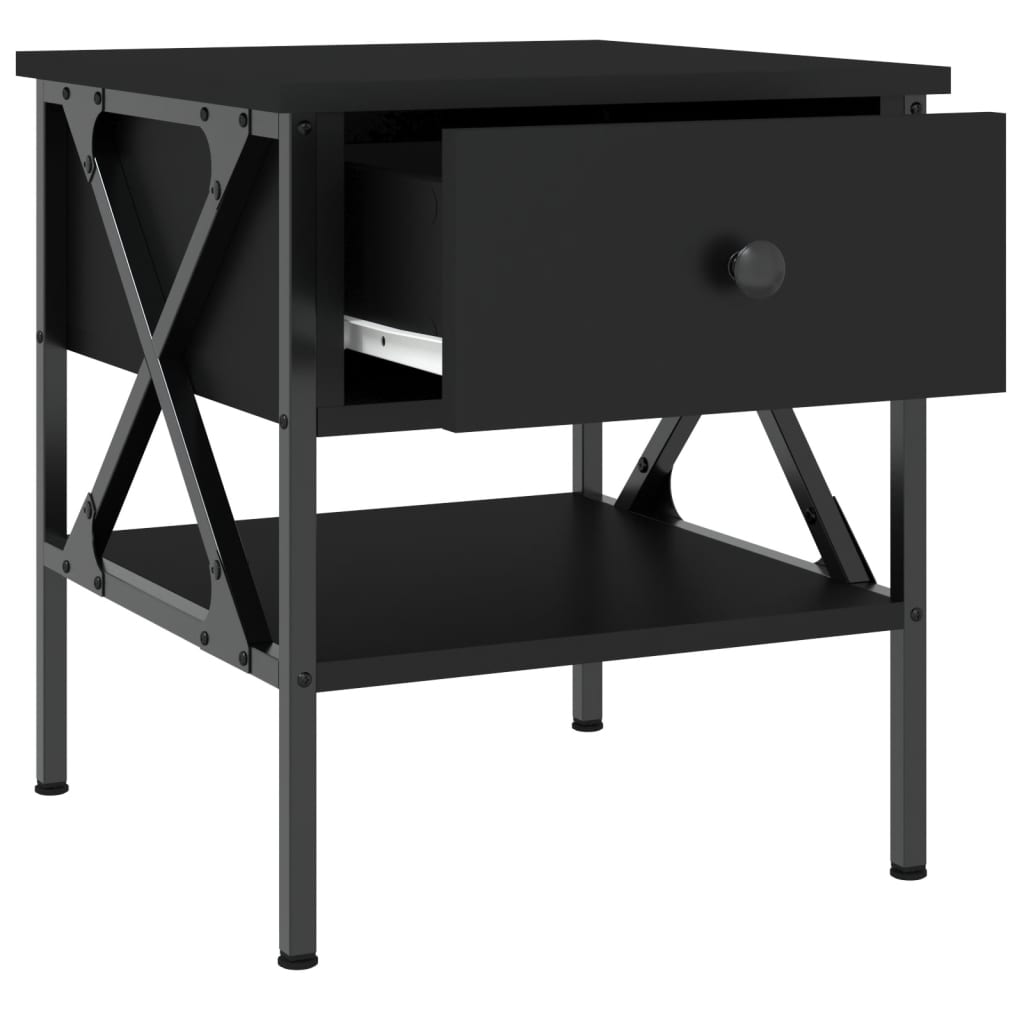 vidaXL Stoliki nocne, 2 szt., czarne, 40x42x45 cm