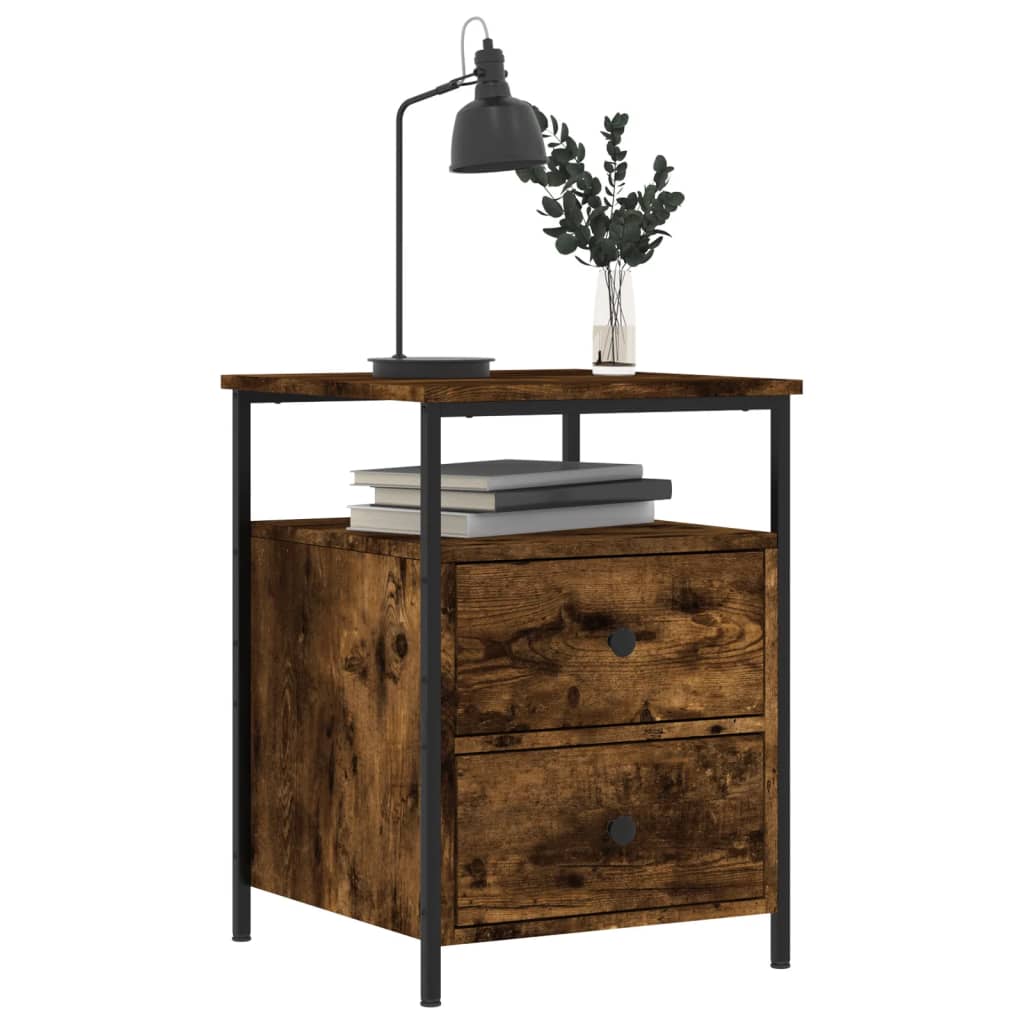 vidaXL Szafka nocna, przydymiony dąb, 44x45x60 cm