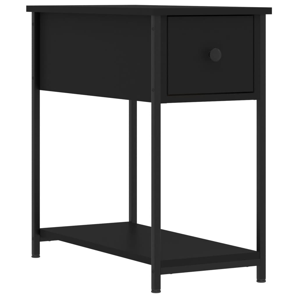 vidaXL Szafka nocna, czarna, 30x60x60 cm, materiał drewnopochodny