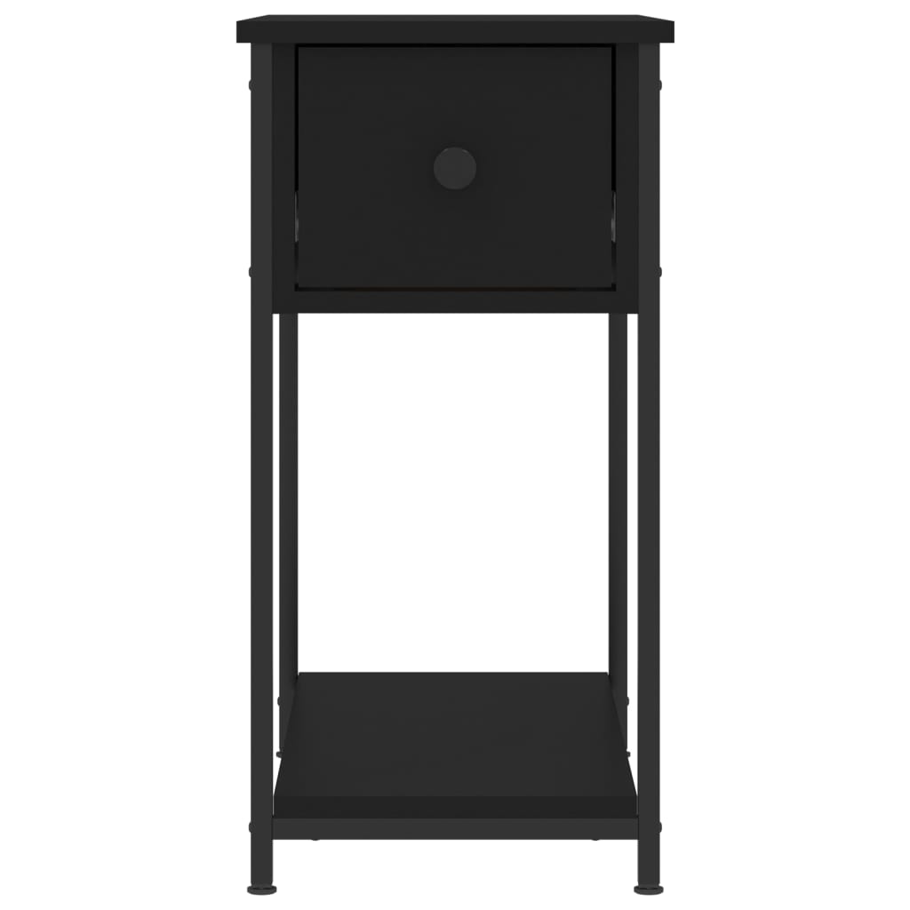 vidaXL Szafka nocna, czarna, 30x60x60 cm, materiał drewnopochodny