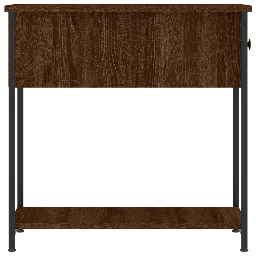 vidaXL Szafka nocna, brązowy dąb, 30x60x60 cm, materiał drewnopochodny