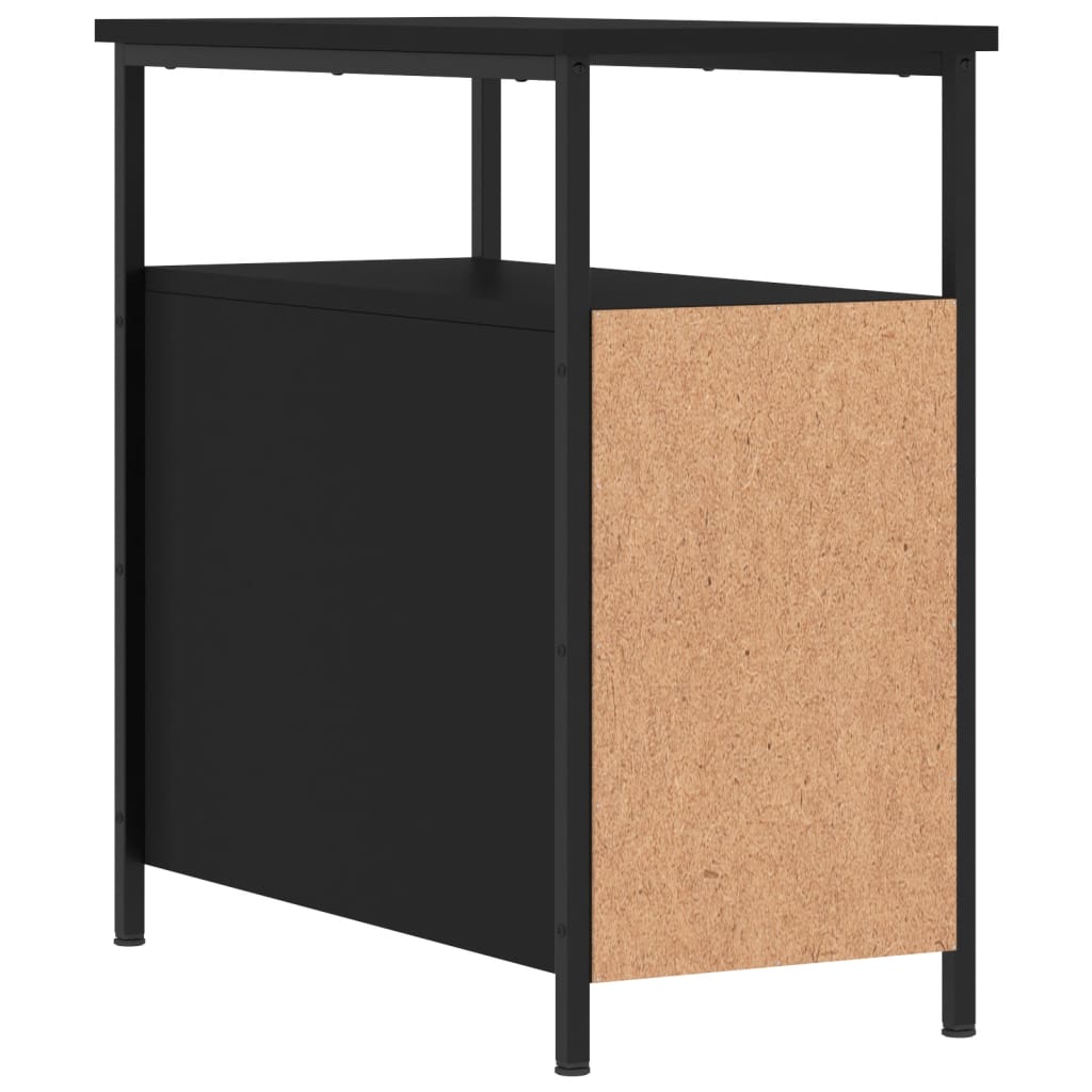 vidaXL Szafka nocna, czarna, 30x60x60 cm, materiał drewnopochodny