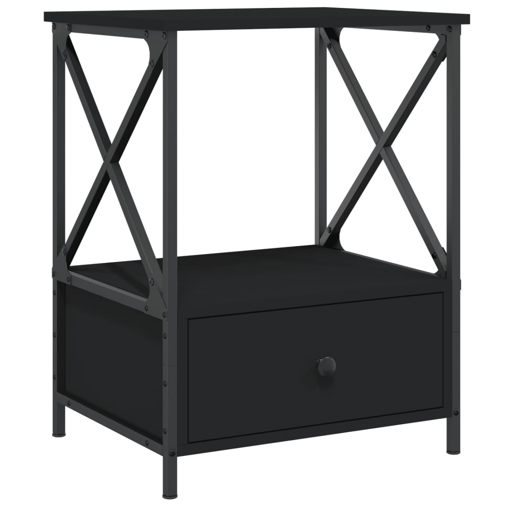 vidaXL Stoliki nocne, 2 szt., czarne, 50x41x65 cm