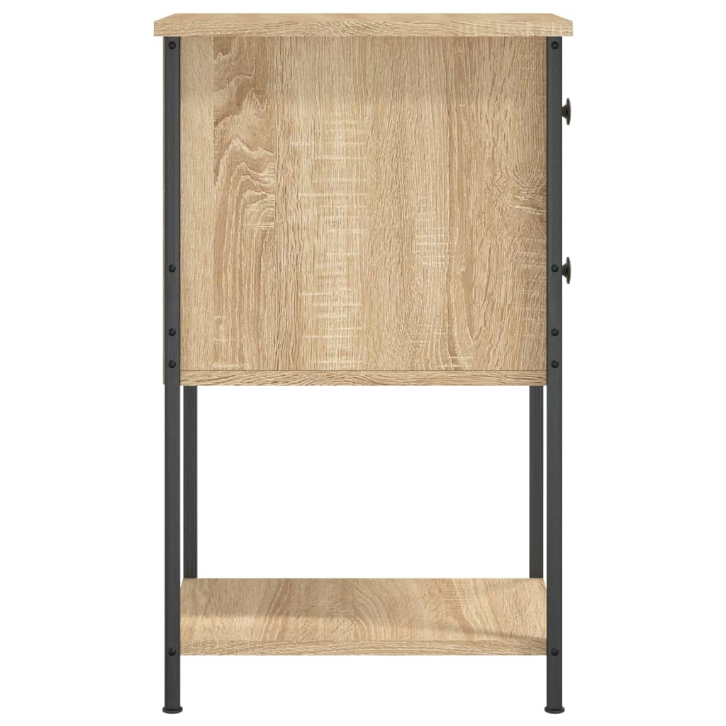 vidaXL Szafka nocna, dąb sonoma, 32x42x70 cm, materiał drewnopochodny