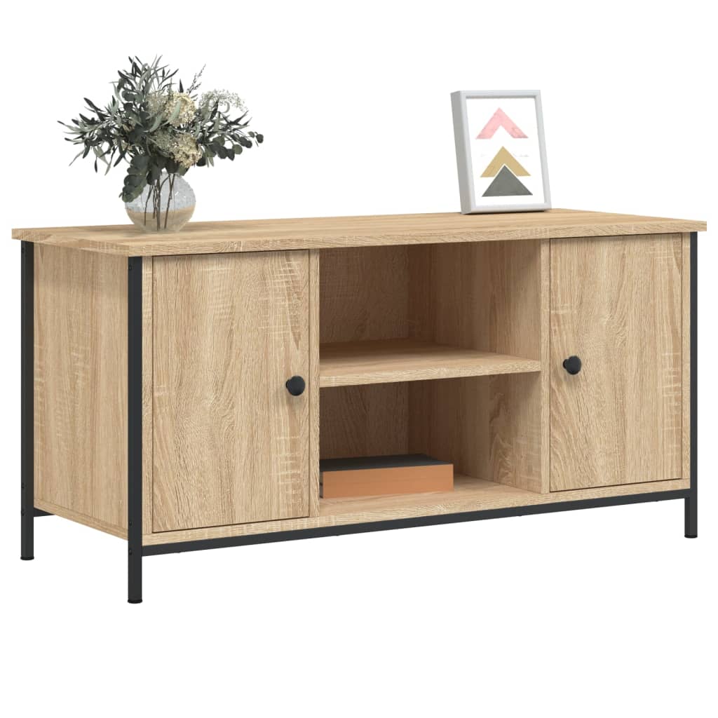 vidaXL Szafka pod telewizor, dąb sonoma, 100x40x50 cm