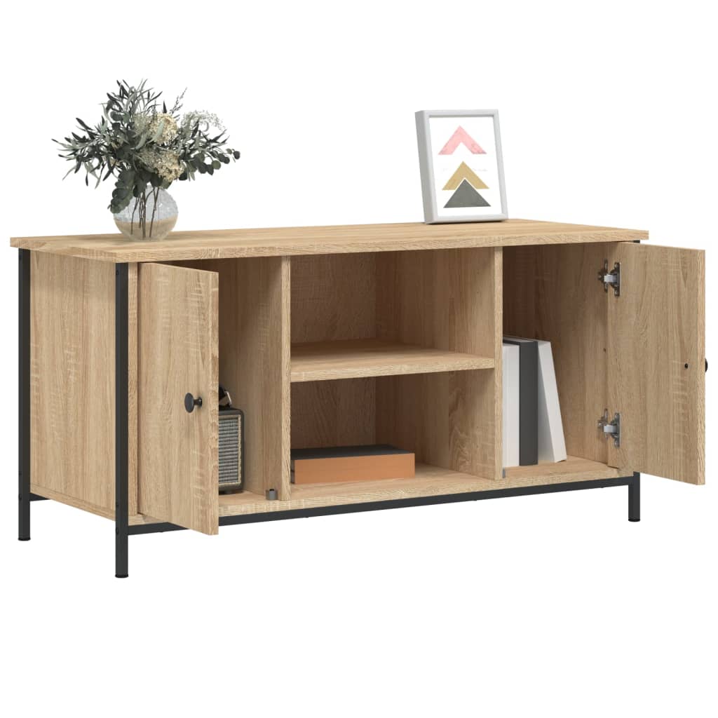 vidaXL Szafka pod telewizor, dąb sonoma, 100x40x50 cm