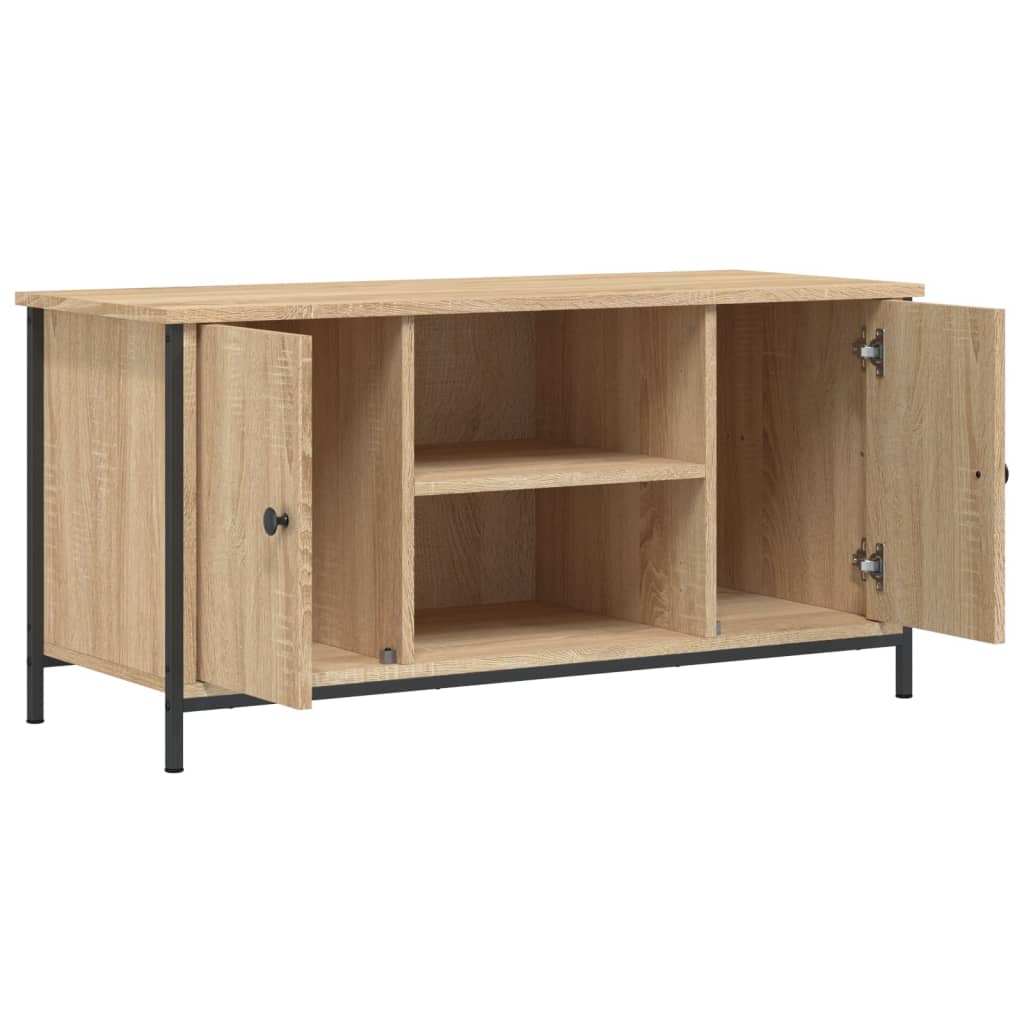 vidaXL Szafka pod telewizor, dąb sonoma, 100x40x50 cm