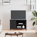 vidaXL Szafka pod TV, czarna, 80x40x50 cm, materiał drewnopochodny