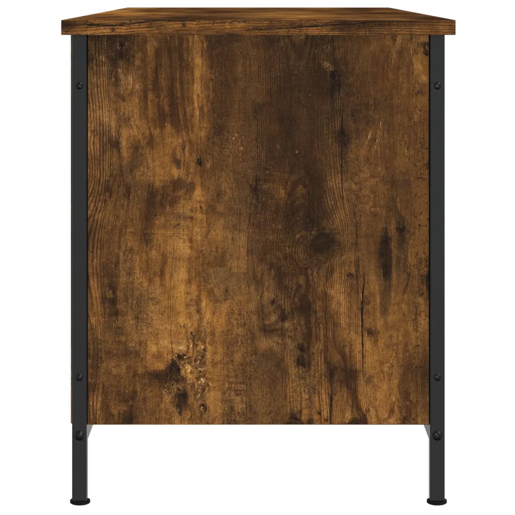 vidaXL Szafka pod telewizor, przydymiony dąb, 100x40x50 cm