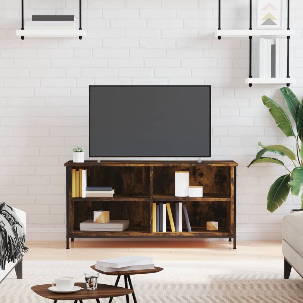 vidaXL Szafka pod telewizor, przydymiony dąb, 100x40x50 cm