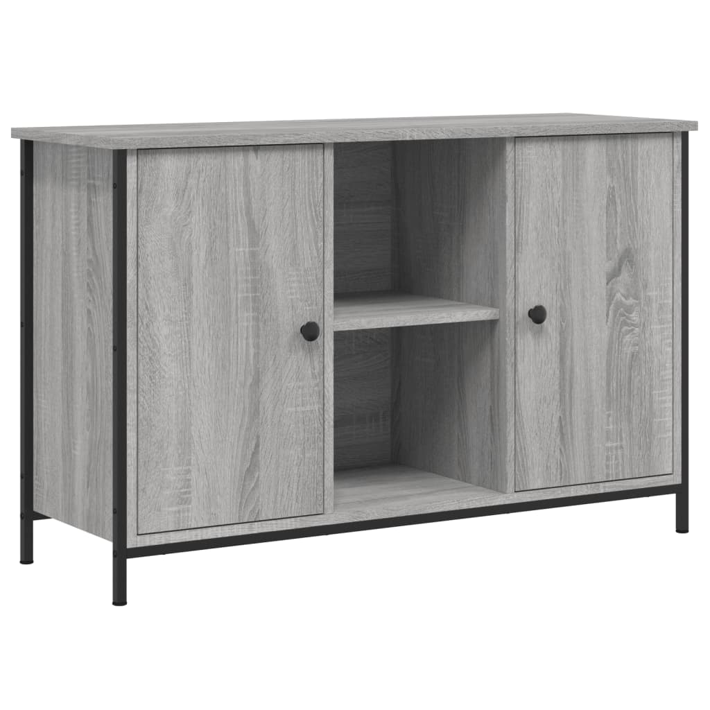 vidaXL Szafka pod telewizor, szary dąb sonoma, 100x35x65 cm