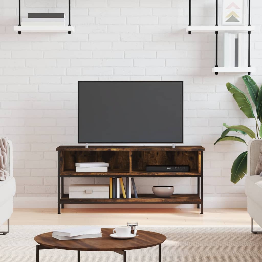 vidaXL Szafka pod TV, przydymiony dąb, 100x35x45 cm