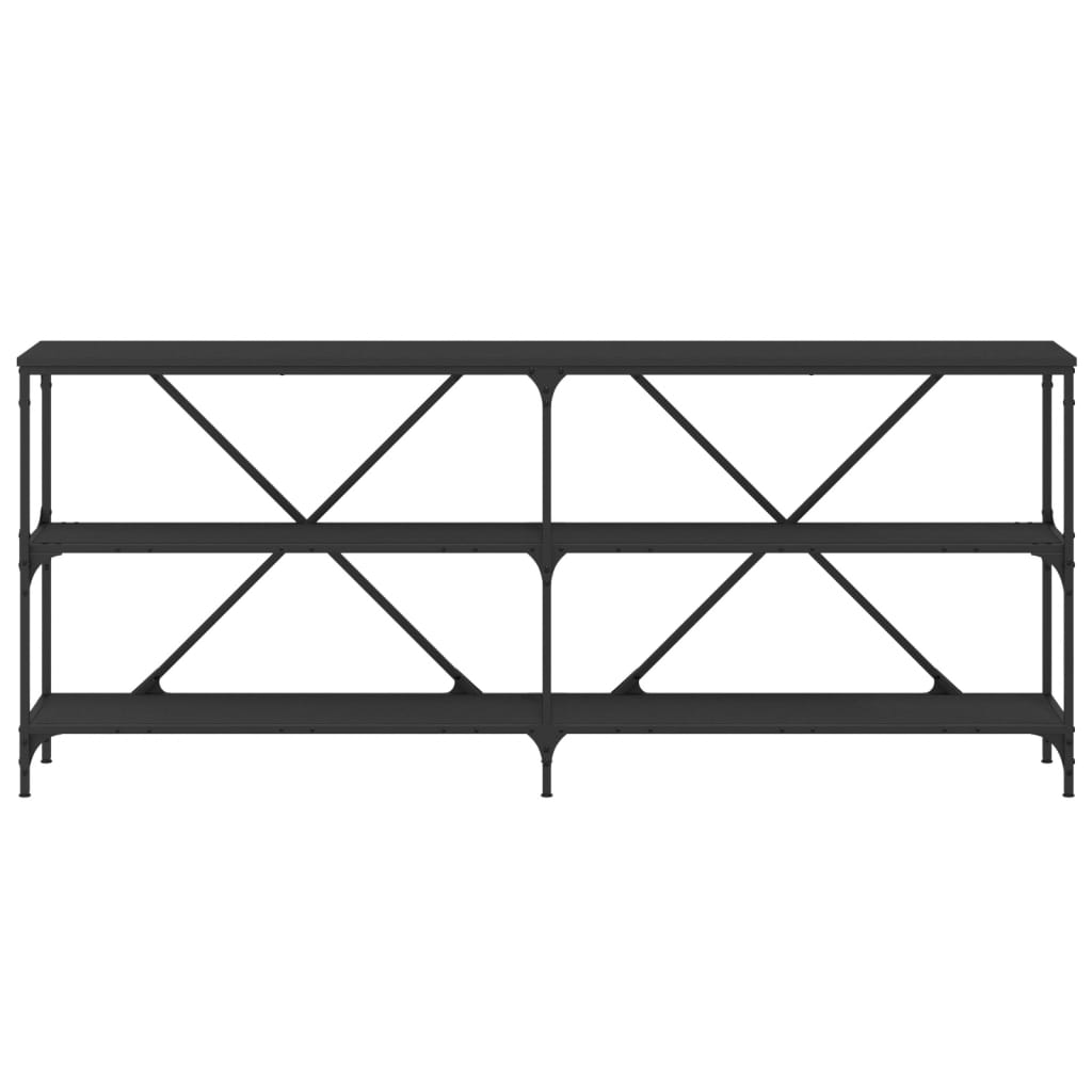 vidaXL Stolik konsolowy, czarny, 180x30x75 cm, materiał drewnopochodny