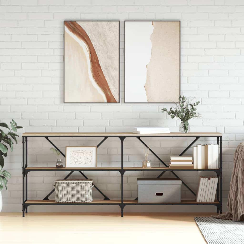 vidaXL Stolik konsolowy, dąb sonoma, 180x30x75 cm