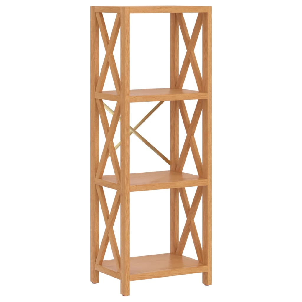 vidaXL Regał z 4 półkami, 40x30x112 cm, lite drewno dębowe