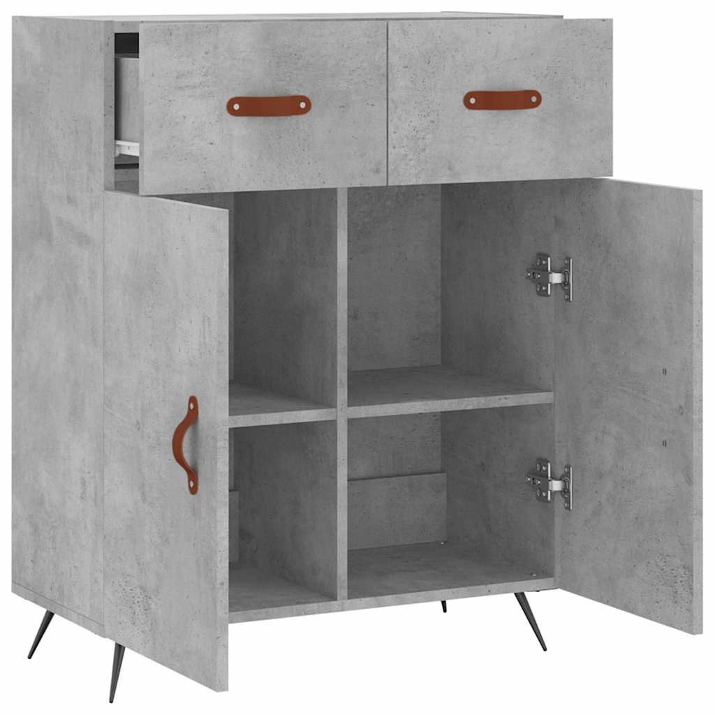 vidaXL Szafka, szarość betonu, 69,5x34x90 cm, materiał drewnopochodny