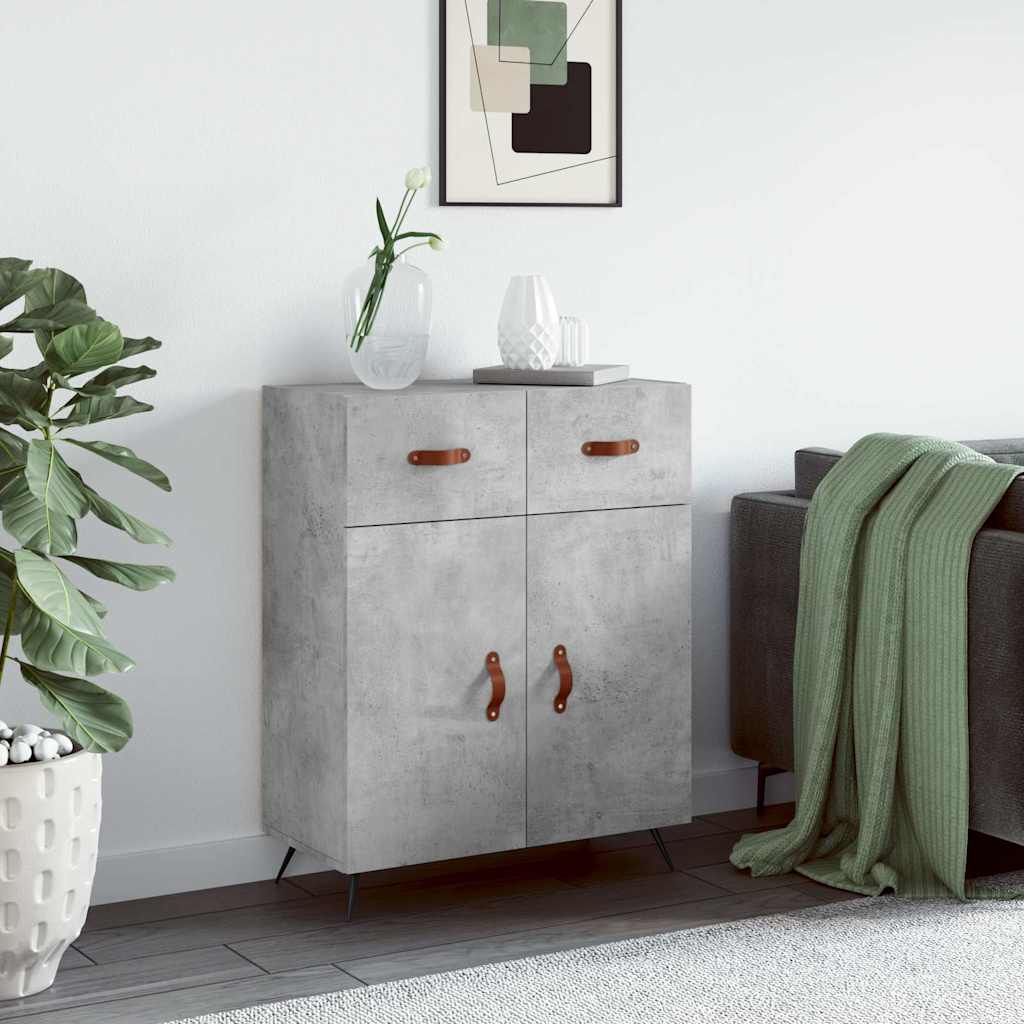 vidaXL Szafka, szarość betonu, 69,5x34x90 cm, materiał drewnopochodny