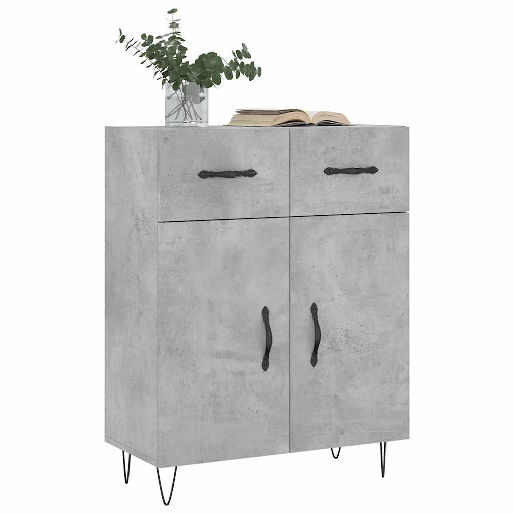 vidaXL Szafka, szarość betonu, 69,5x34x90 cm, materiał drewnopochodny