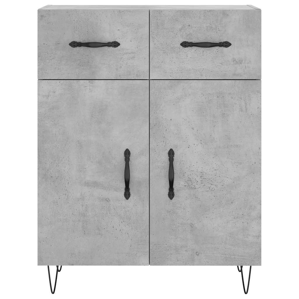 vidaXL Szafka, szarość betonu, 69,5x34x90 cm, materiał drewnopochodny