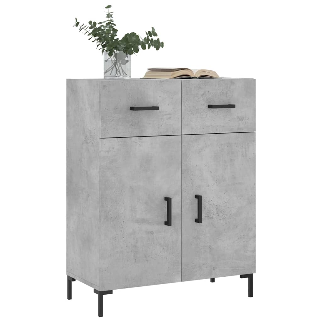 vidaXL Szafka, szarość betonu, 69,5x34x90 cm, materiał drewnopochodny