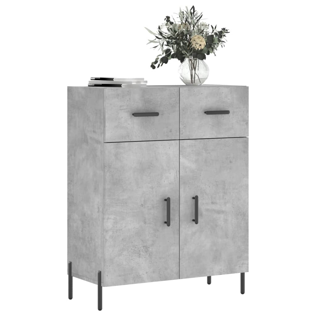 vidaXL Szafka, szarość betonu, 69,5x34x90 cm, materiał drewnopochodny