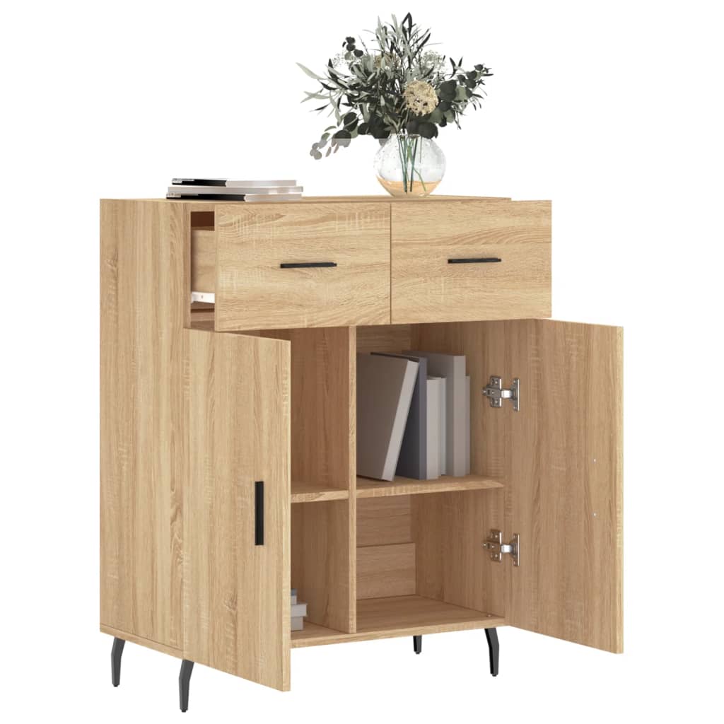 vidaXL Szafka, dąb sonoma, 69,5x34x90 cm, materiał drewnopochodny