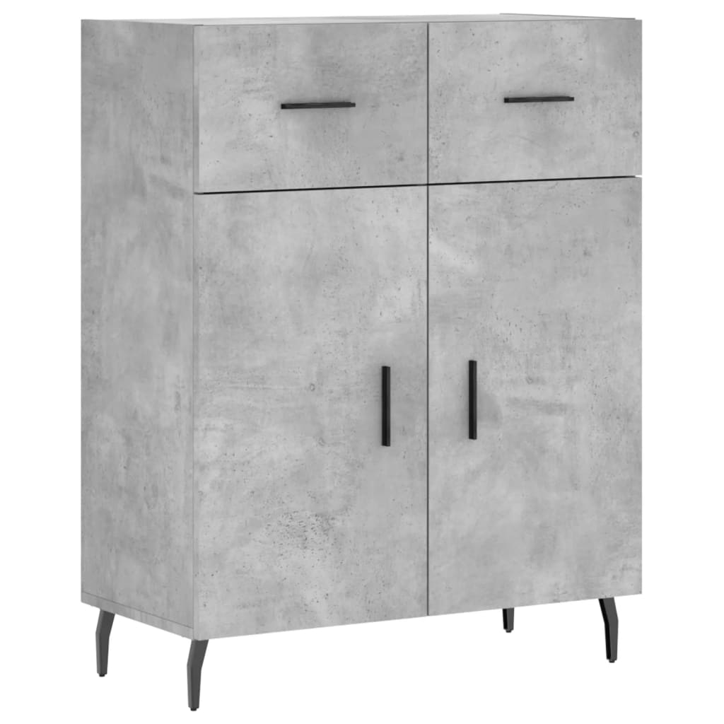 vidaXL Szafka, szarość betonu, 69,5x34x90 cm, materiał drewnopochodny