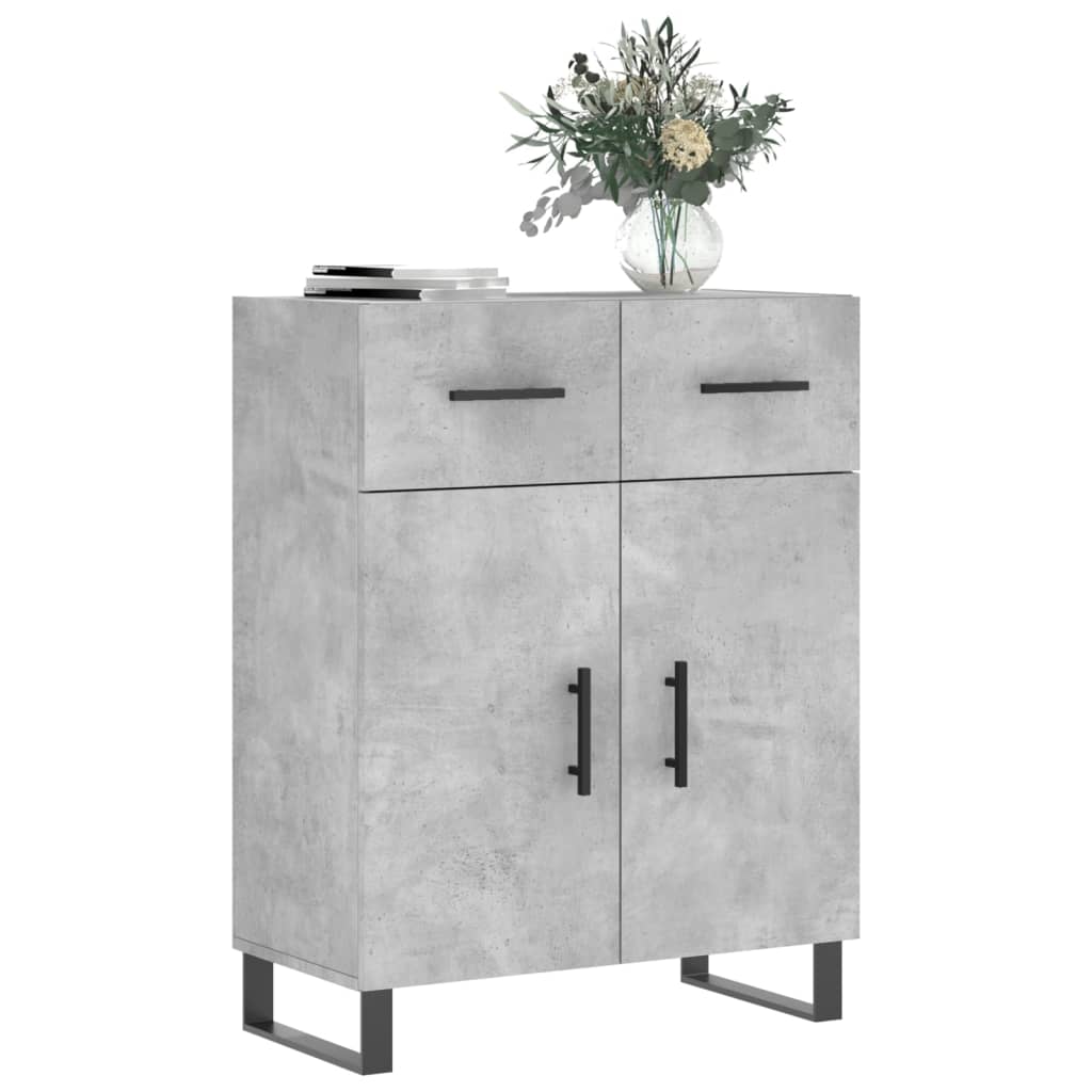vidaXL Szafka, szarość betonu, 69,5x34x90 cm, materiał drewnopochodny