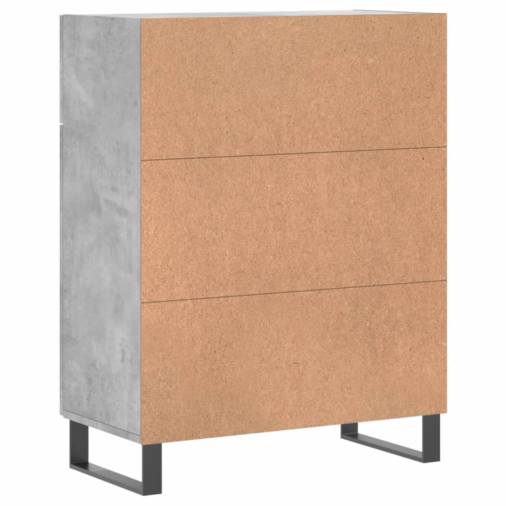 vidaXL Szafka, szarość betonu, 69,5x34x90 cm, materiał drewnopochodny