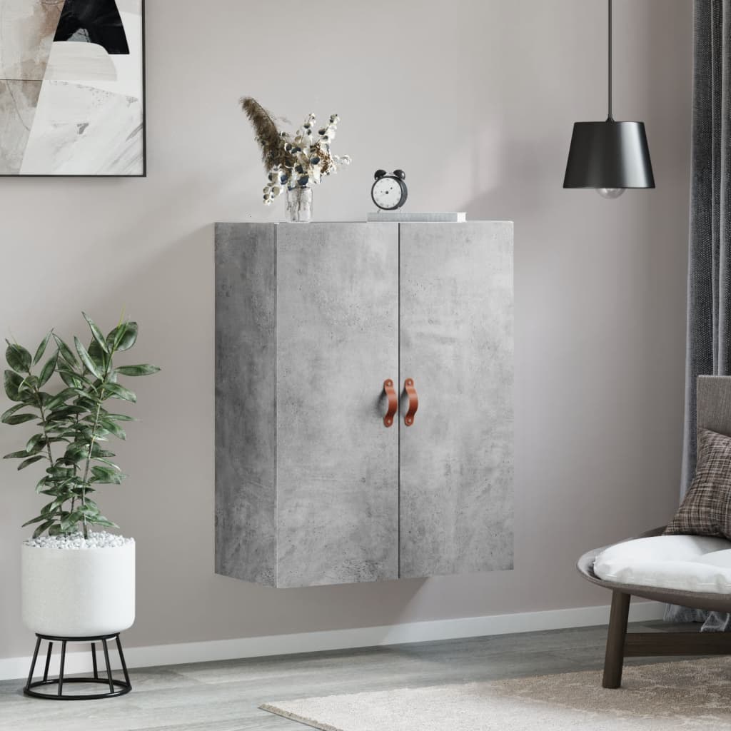 vidaXL Szafka wisząca, szarość betonu, 69,5x34x90 cm