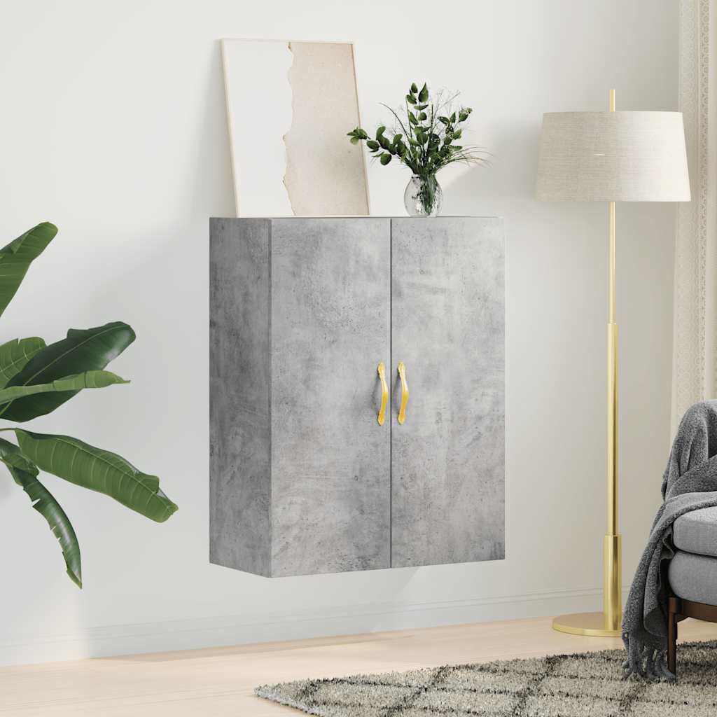 vidaXL Szafka wisząca, szarość betonu, 69,5x34x90 cm