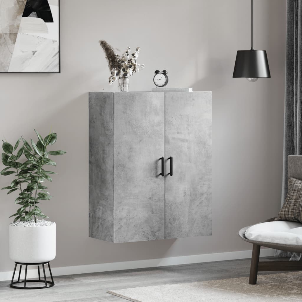 vidaXL Szafka wisząca, szarość betonu, 69,5x34x90 cm