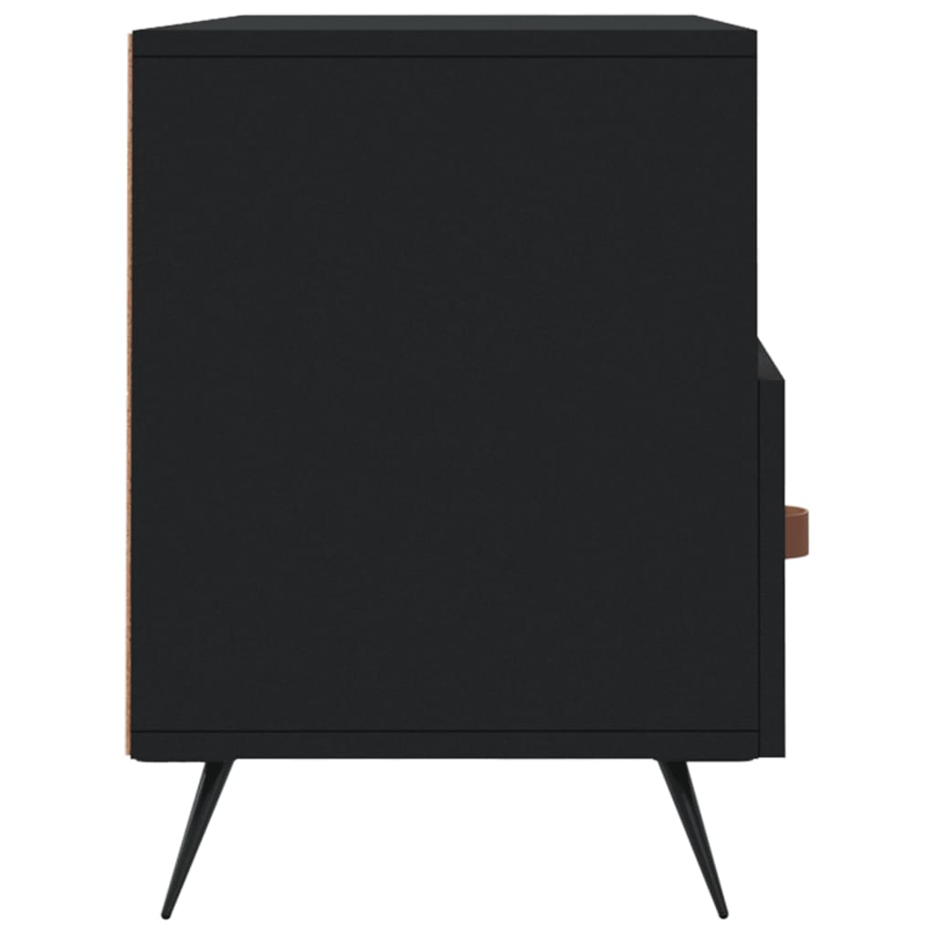 vidaXL Szafka pod TV, czarna, 102x36x50 cm, materiał drewnopochodny