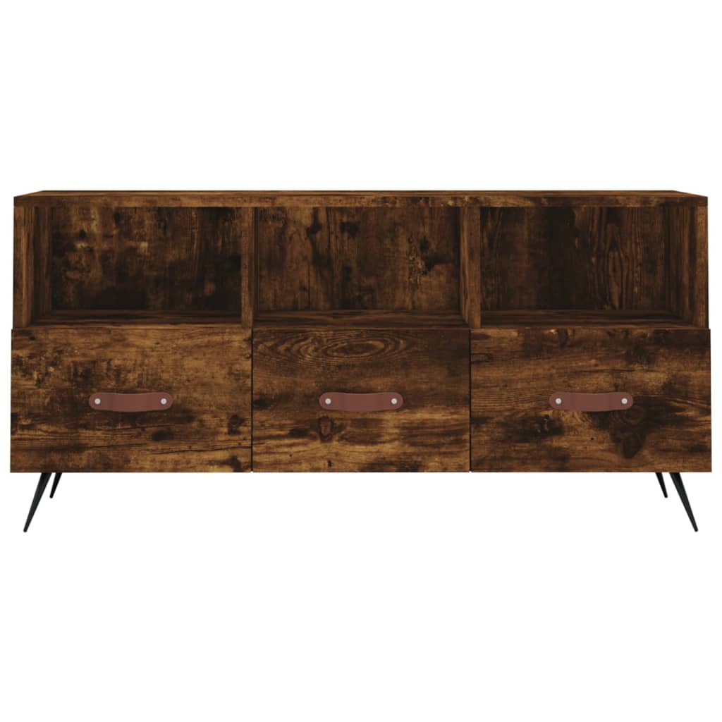 vidaXL Szafka pod TV, przydymiony dąb, 102x36x50 cm