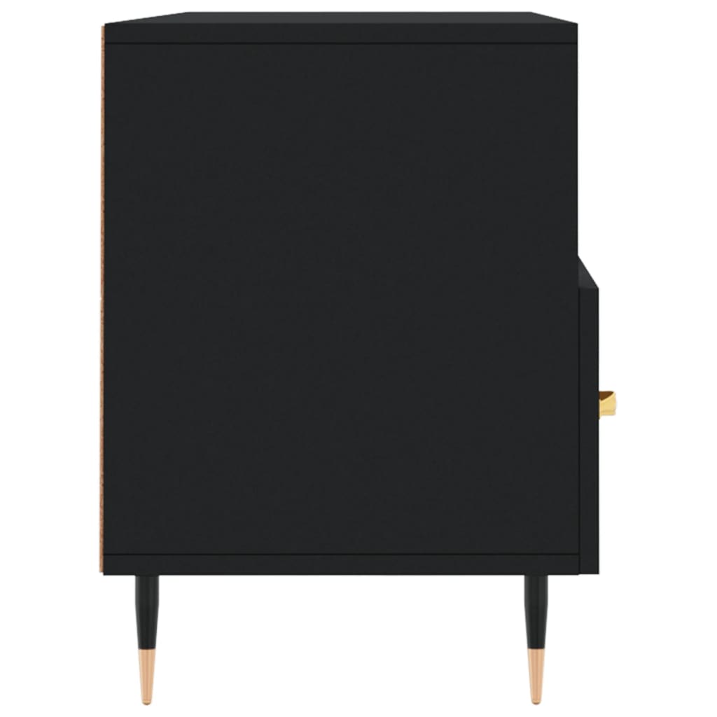 vidaXL Szafka pod TV, czarna, 102x36x50 cm, materiał drewnopochodny