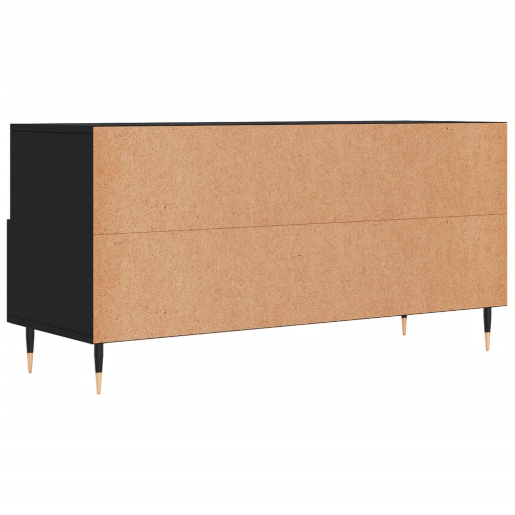 vidaXL Szafka pod TV, czarna, 102x36x50 cm, materiał drewnopochodny