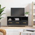 vidaXL Szafka pod TV, czarna, 102x36x50 cm, materiał drewnopochodny