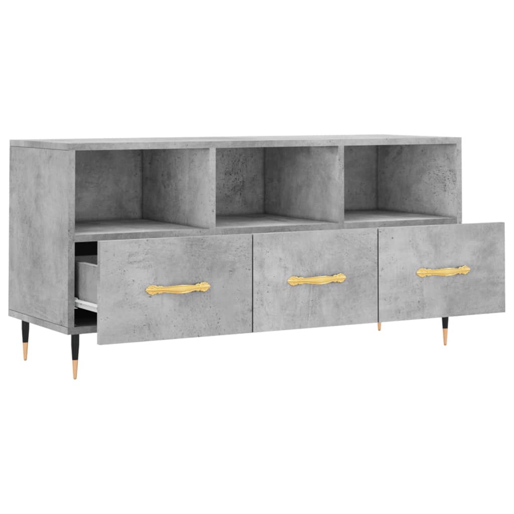 vidaXL Szafka pod telewizor, szarość betonu, 102x36x50 cm