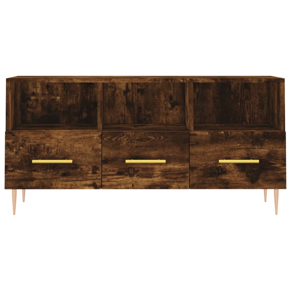 vidaXL Szafka pod TV, przydymiony dąb, 102x36x50 cm