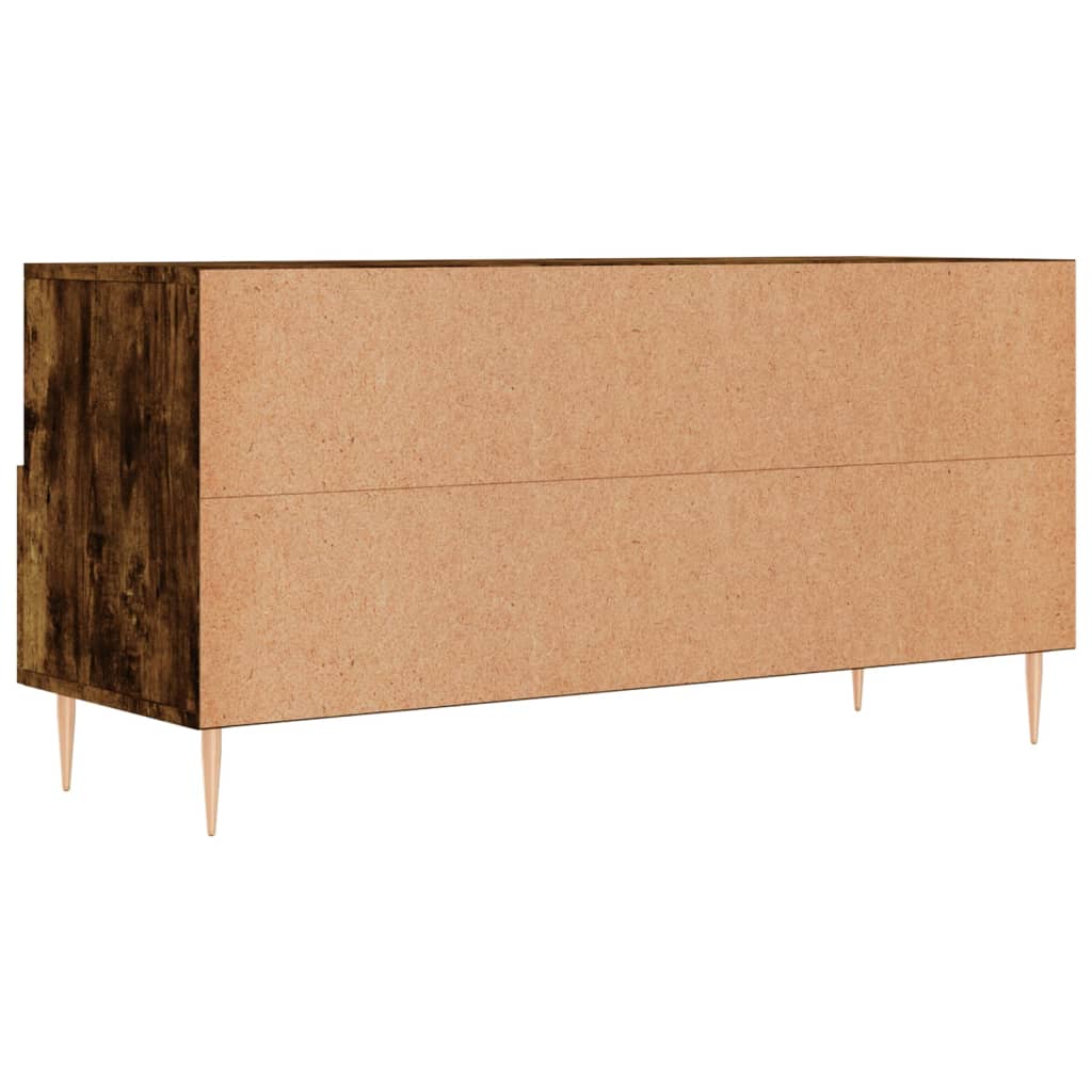 vidaXL Szafka pod TV, przydymiony dąb, 102x36x50 cm