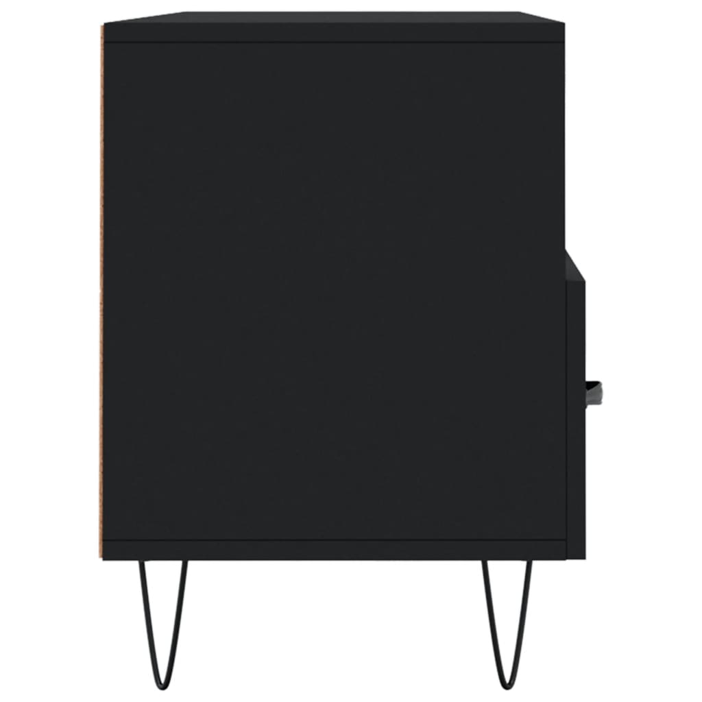 vidaXL Szafka pod TV, czarna, 102x36x50 cm, materiał drewnopochodny