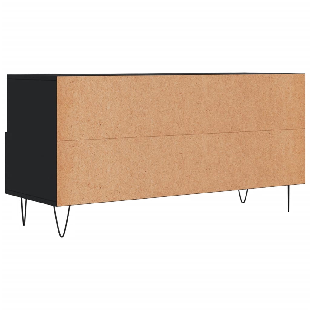 vidaXL Szafka pod TV, czarna, 102x36x50 cm, materiał drewnopochodny