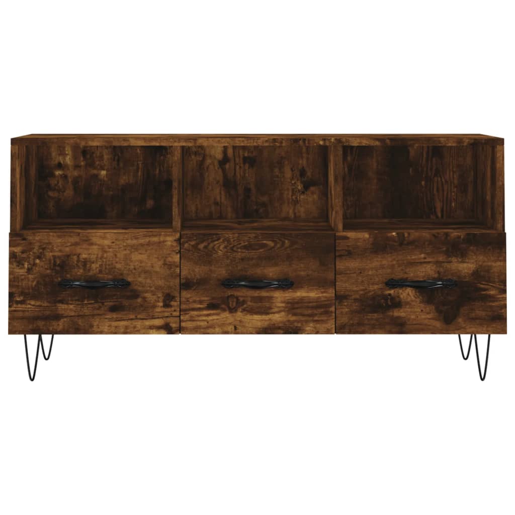 vidaXL Szafka pod TV, przydymiony dąb, 102x36x50 cm