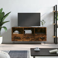 vidaXL Szafka pod TV, przydymiony dąb, 102x36x50 cm