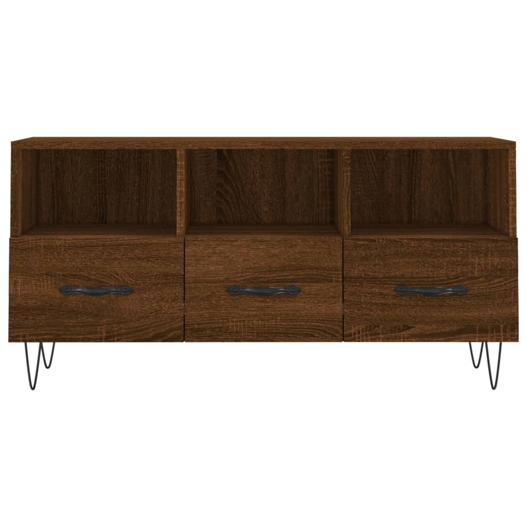 vidaXL Szafka pod TV, brązowy dąb, 102x36x50 cm