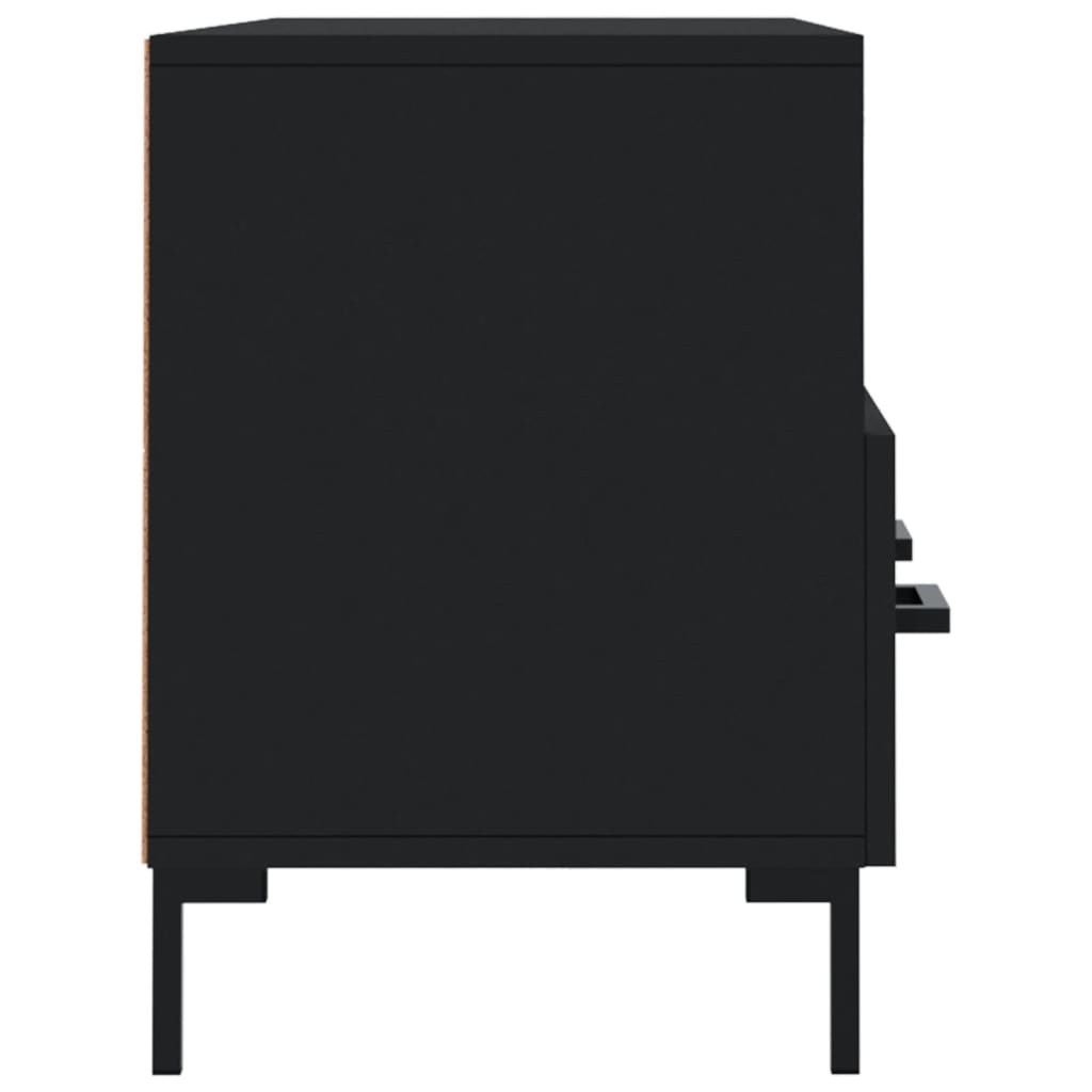vidaXL Szafka pod TV, czarna, 102x36x50 cm, materiał drewnopochodny