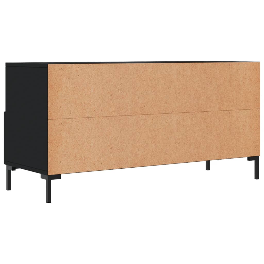 vidaXL Szafka pod TV, czarna, 102x36x50 cm, materiał drewnopochodny